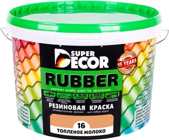 Краска Super Decor Rubber 3 кг (№16 топленое молоко)