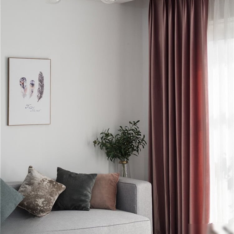 Комплект штор Soft Lines Бархат 9102G-A25 (220x260, пыльная роза)