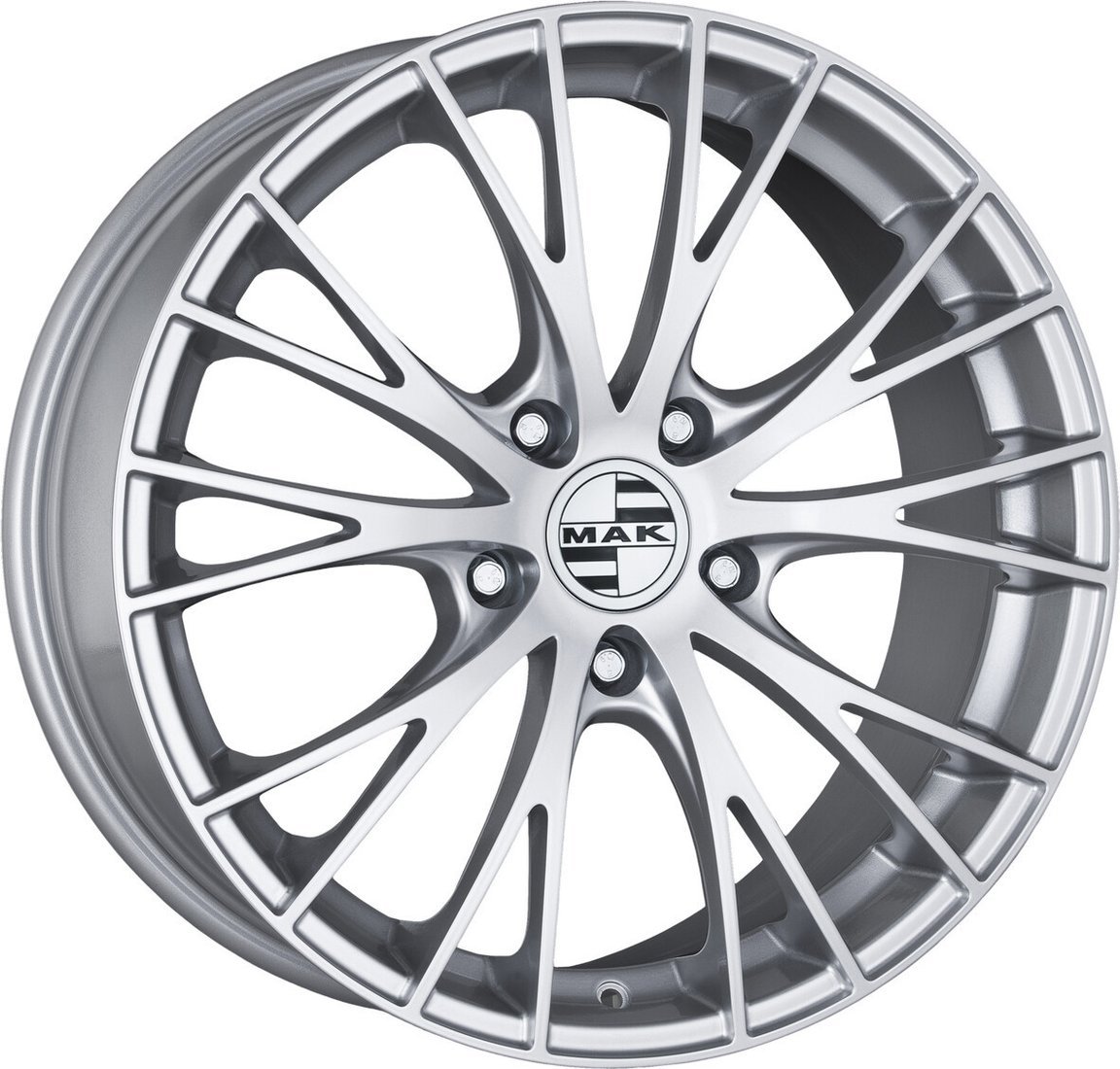 Литые диски MAK Rennen 21x9" 5x112мм DIA 66.45мм ET 26мм Silver