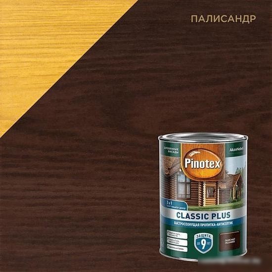 Антисептик Pinotex Classic Plus 3 в 1 2.5 л (палисандр)