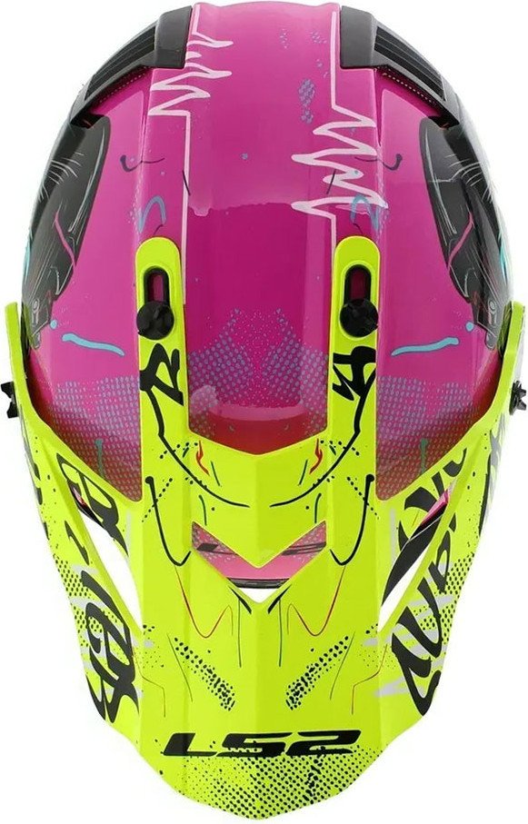 Мотошлем LS2 MX437 Fast II Mini Gorilla (L, фиолетовый)