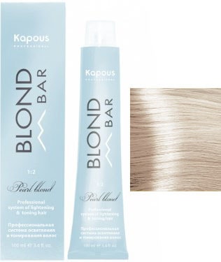 Крем-краска для волос Kapous Professional Blond Bar с экстрактом жемчуга BB 1002 перламутровый