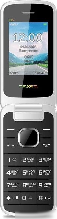 Кнопочный телефон TeXet TM-325 (антрацит)