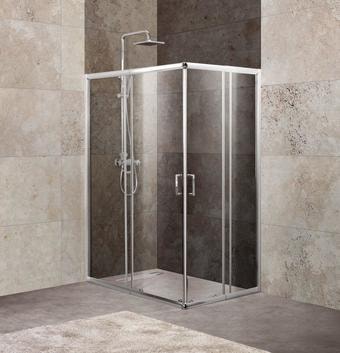 Душевой уголок BelBagno UNIQUE-AH-2-100/115-75/90-C-Cr (прозрачное стекло)
