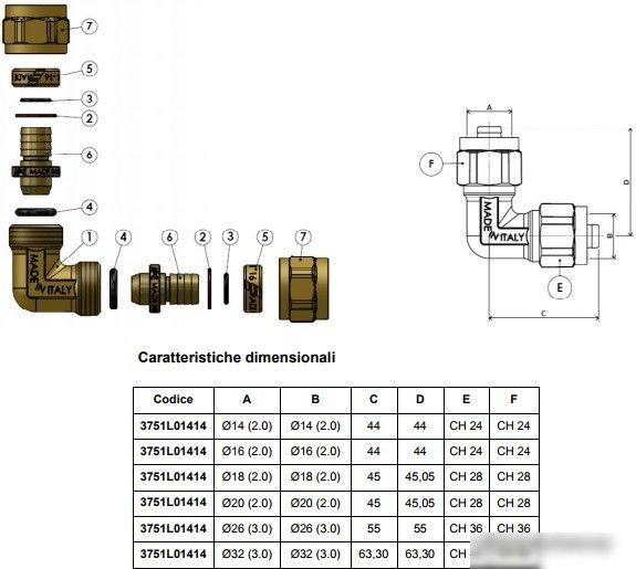 APE Колено 26x90° [3751L02626]