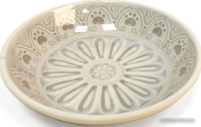 Миска TarHong Medallion Paw TCT3052CSMPC (бежевая с лапками)