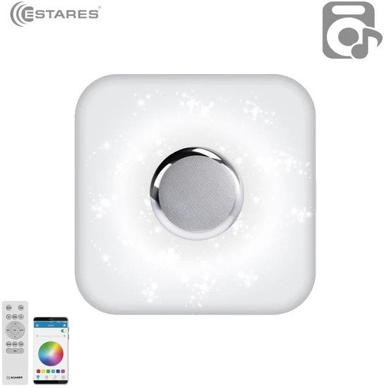 Светильник-тарелка Estares Music Rgb 40W S-APP-330-WHITE/CHROME-220-IP20