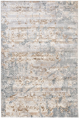 Ковер для жилой комнаты Radjab Carpet Бьянка прямоугольник D057A 7584RK-b 1.6x2.3 (cream shirink/blue fdy)