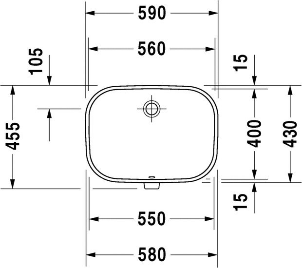 Умывальник Duravit D-Code 58x45.5 [0338560000]