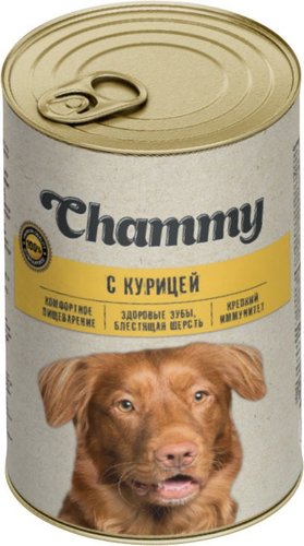 Консервированный корм для собак Chammy С курицей в соусе 415 г