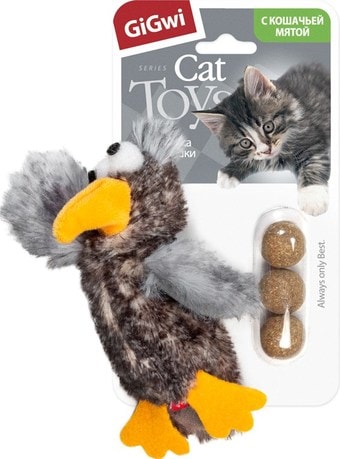 Игрушка для кошек GiGwi Птичка с кошачьей мятой 75295
