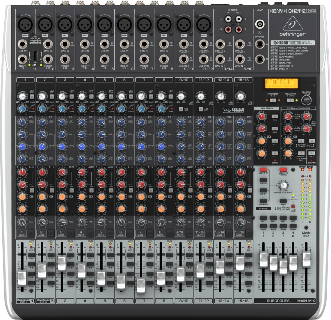 Микшерный пульт Behringer Xenyx QX2442USB Микшерный пульт Behringer Xenyx QX2442USB