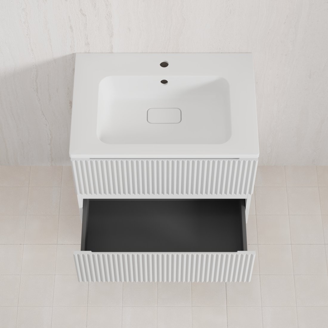 Symbolite Тумба под умывальник Марокко 70 Plus 2 ящика (подвесная, белый матовый)