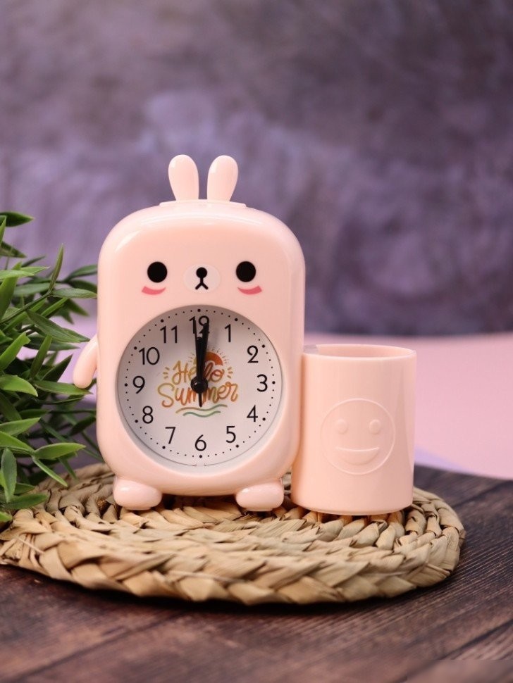 Настольные часы ILikeGift Cute Bunny HS-631-2 (розовый)