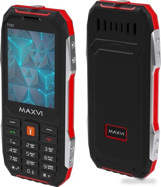 Кнопочный телефон Maxvi T101 (красный)