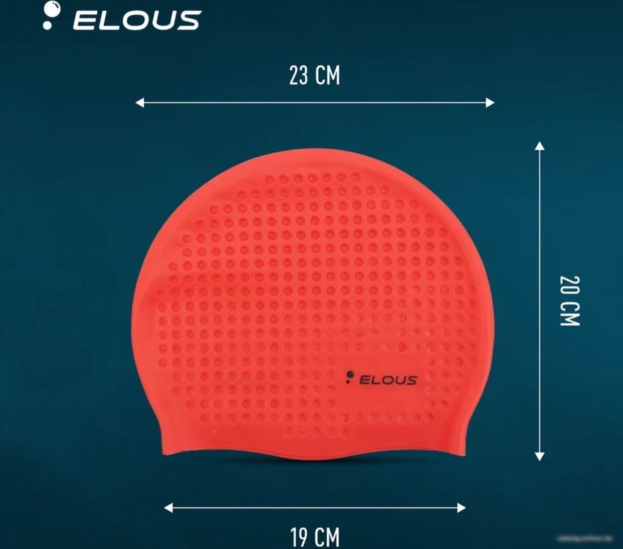 Шапочка для плавания Elous EL004 (коралловый)