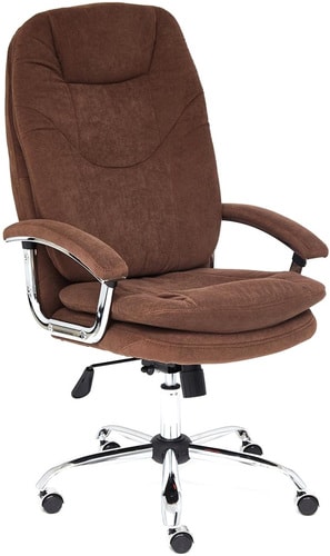 Кресло TetChair Softy LUX (флок, коричневый)