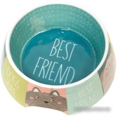 Миска TarHong Best Friends PVA3071PBDF (голубой с рисунком)