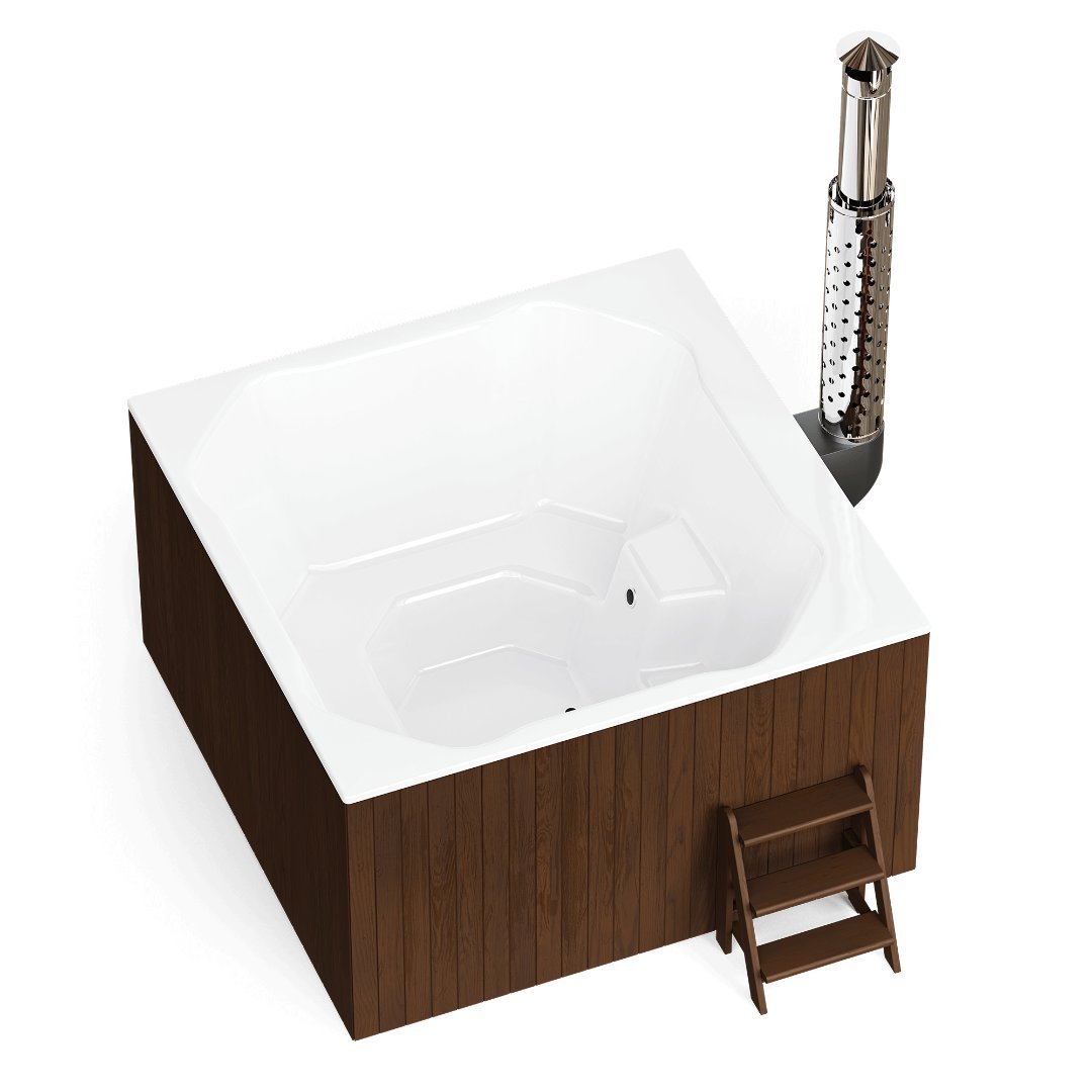 Купель PolarSpa Elite Quattro термососна 200 (темный, с утеплением композитной чаши)