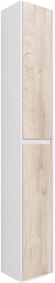 Dreja Шкаф-пенал Slim 30 99.0504 (белый глянцевый/дуб кантри)