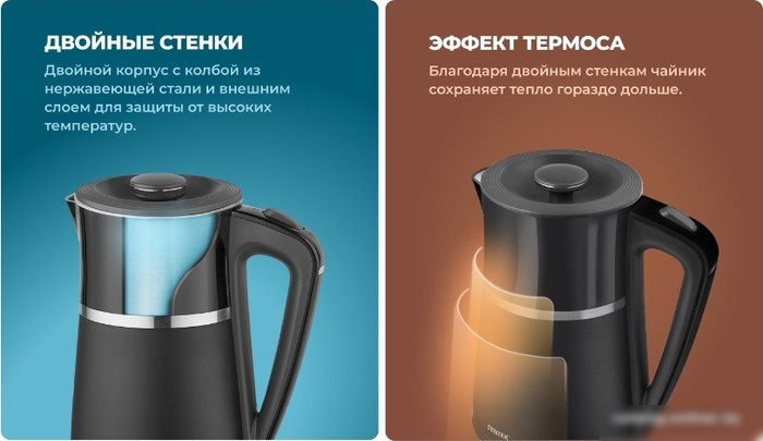 Электрический чайник CENTEK CT-0028 (черный)