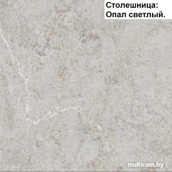Кухня Интерлиния Мила Матте 2.9 А (белый/мята/опал светлый)