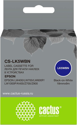 Картридж CACTUS CS-LK5WBN (аналог Epson LK5WBN)