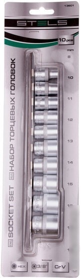 Набор торцевых головок Stels 13601 (10 предметов)