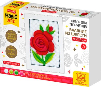 Набор для создания поделок/игрушек Десятое королевство Валяние из шерсти Роза 05669