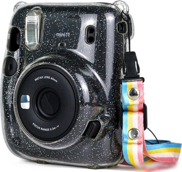 Чехол Sundays для Fujifilm Instax Mini 11 с ремешком (прозрачный)