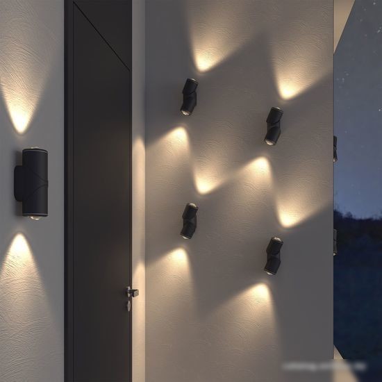Уличный настенный светильник Elektrostandard Gira D LED 35127/D (черный)