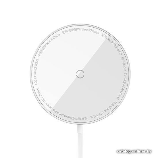 Беспроводное зарядное Baseus Simple Mini3 Magnetic Wireless Charger 15W CCJJ040012 (белый)