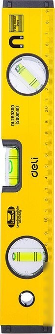 Уровень строительный Deli YS EDL290300 (300мм, магнит)