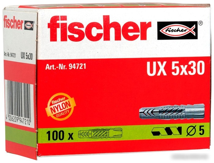 Дюбель универсальный Fischer UX 5x30 94721 (100 шт)