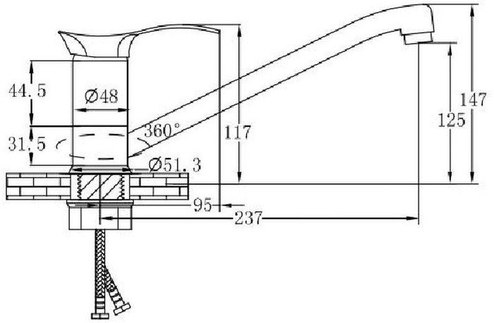 Смеситель РМС SL86-004FBS-25