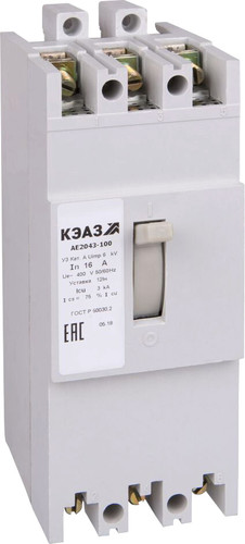 Выключатель автоматический КЭАЗ 63А 12Iн АЕ2046-100 У3 400В AC 104228