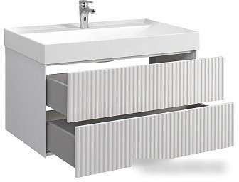 Belux Тумба под умывальник Сиртаки НП 100-02 (1, белый глянцевый)