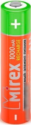 Аккумуляторы Mirex AAA 1000mAh 2 шт HR03-10-E2