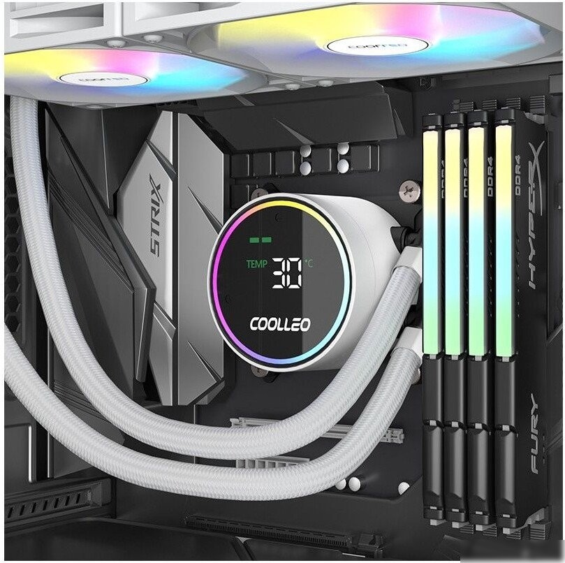 Система жидкостного охлаждения для процессора Coolleo Ice Fairy Dig 240 Lite (белый)