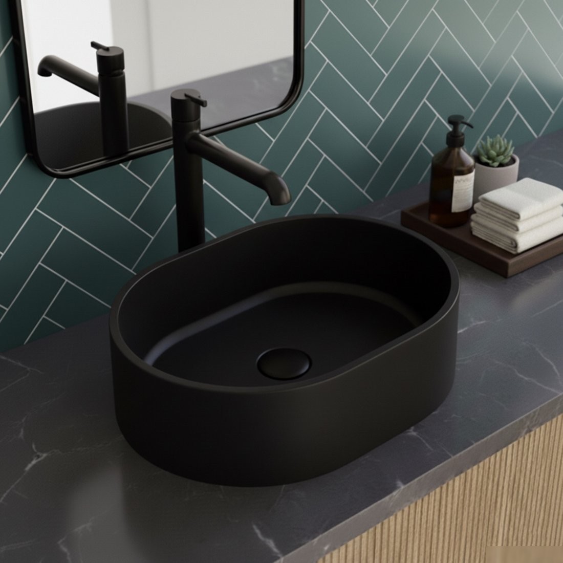Умывальник Lauter Oliva 21O486DB (Deep Black)