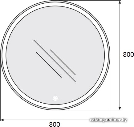 BelBagno Зеркало SPC-RNG-800-LED-TCH