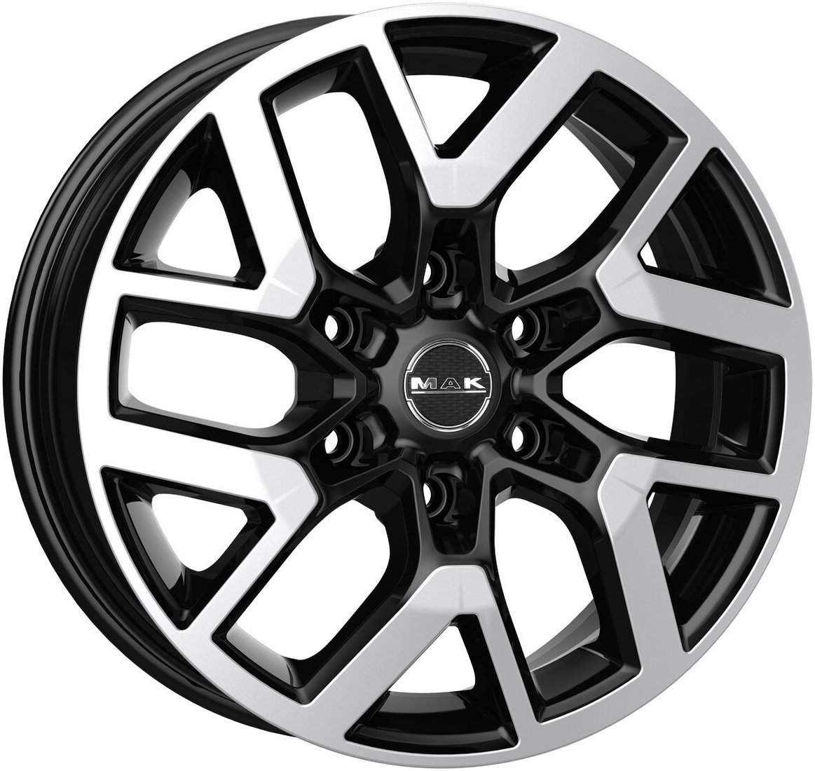 Литые диски MAK Gravel 16x6.5" 6x120мм DIA 74.5мм ET 50мм Black Mirror