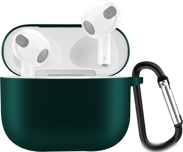 Чехол Sundays для AirPods 3 с карабином (зеленый)