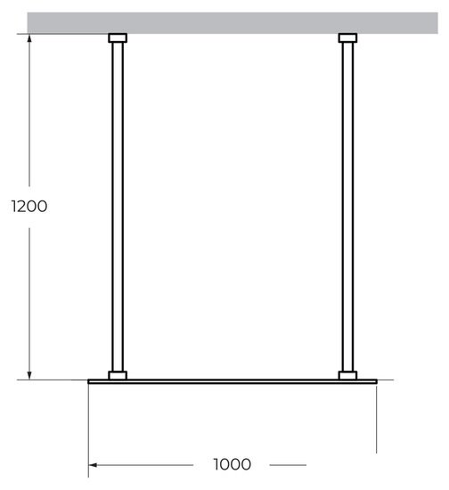 Душевая стенка Cezares LIBERTA-L-2-100-120-BR-Cr