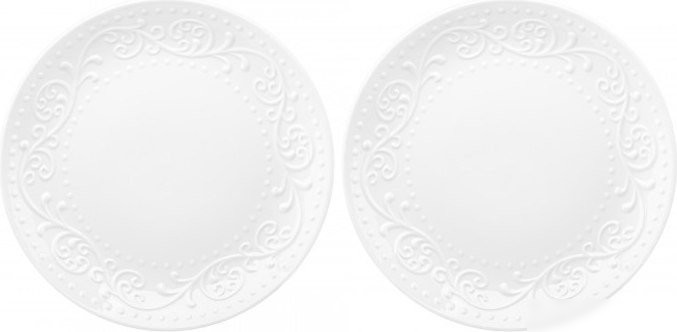 Набор обеденных тарелок Elan Gallery Ажур 230250 (New Bone China)