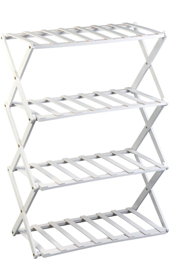 Подставка GreenGo 4 полки 50x25x68см напольный открытый (белый)