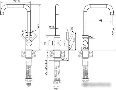 Смеситель Paulmark Logas Lo213021-401TB (антрацит)