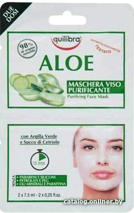 Equilibra Маска для лица кремовая Aloe очищающая (2x7.5 мл) Equilibra Маска для лица кремовая Aloe очищающая (2x7.5 мл)