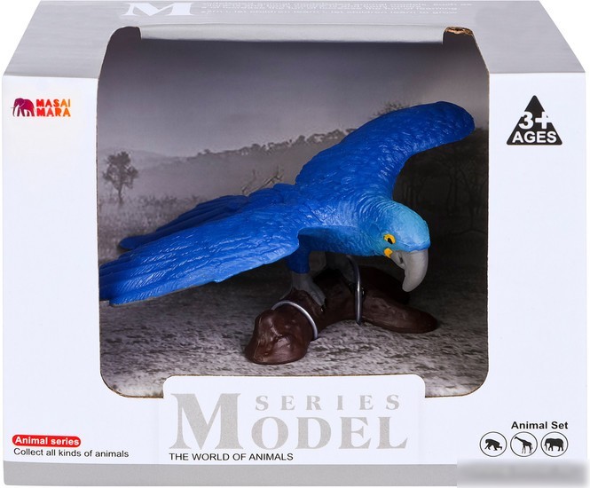 Фигурка Masai Mara Мир диких животных. Птица попугай голубой ара MM211-169