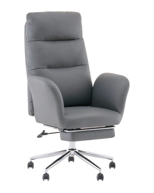 Офисное кресло TopChairs Solid с оттоманкой DD-004-OT серый